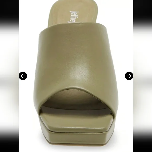 Jeffrey Campbell Olive Green Mules Size EU 41/US 9.5 - Picture 2 of 5